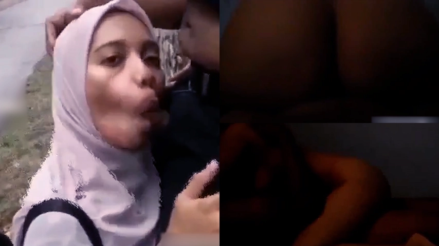 Cewek Hijab Nyepong Outdoor Ngewe di Kostan